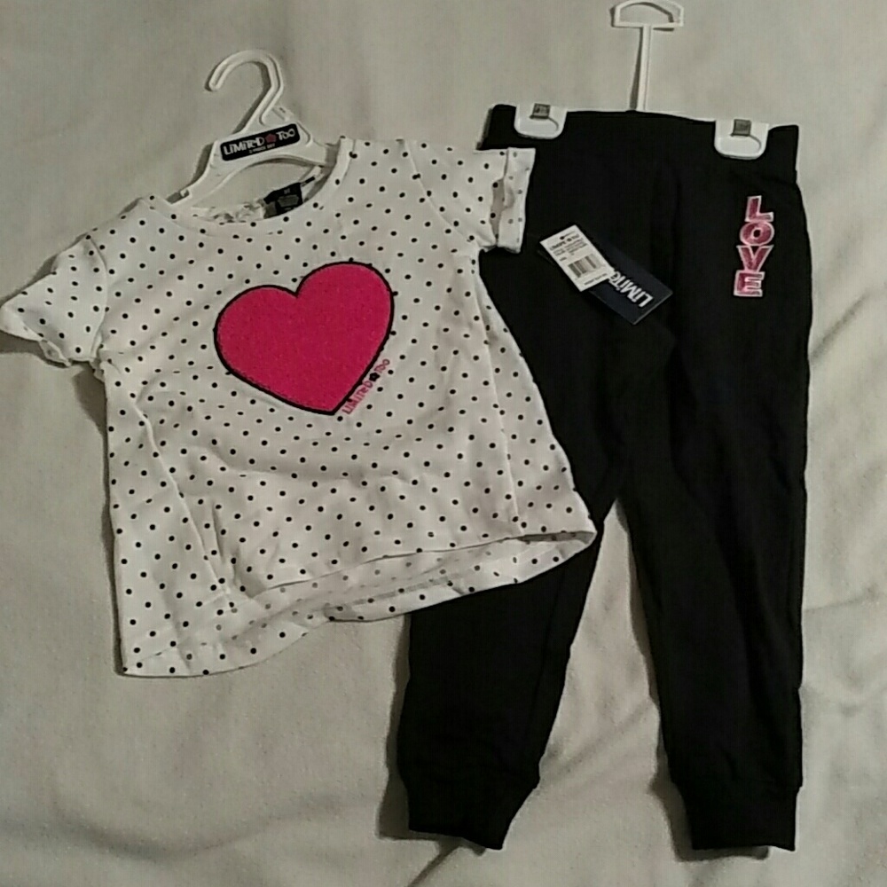 Girls 3t top and sweatpant bottom LOVE